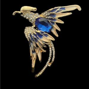 GOLDTONE PHOENIX BROOCH OR NECKLACE